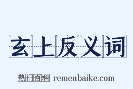 玄上反义词是什么意思的图片